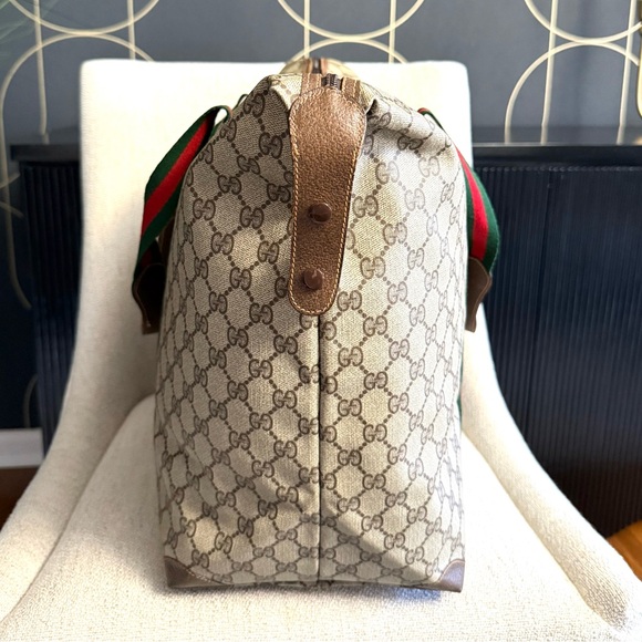 Authentic GUCCI travel bag/ XL tote brown monogram coated canvas - Picture 9 of 16